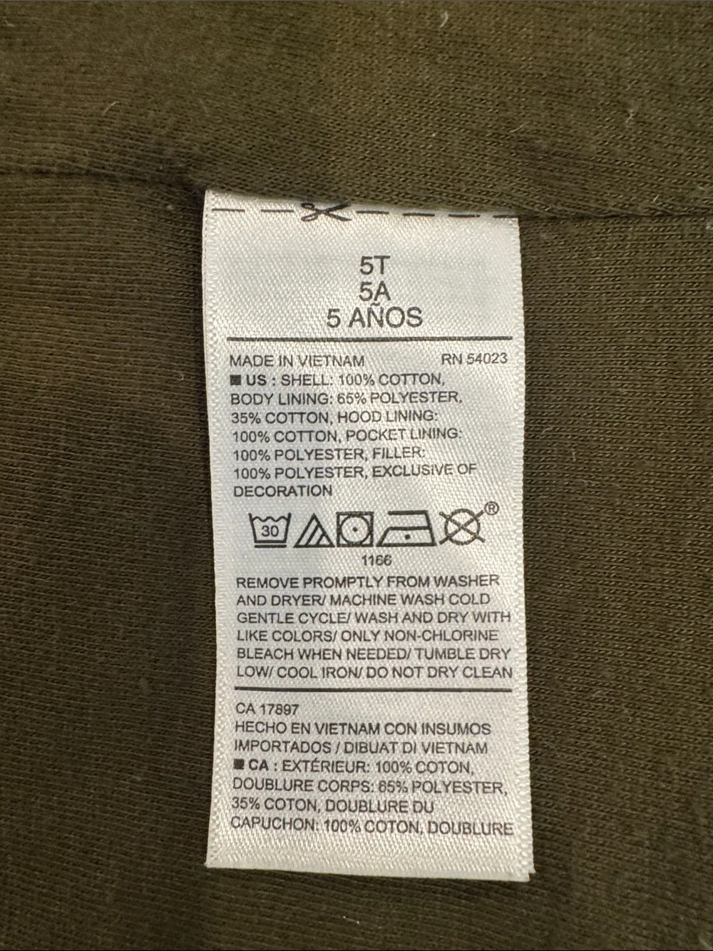 Old Navy Olive Green Quilted Hooded Vest